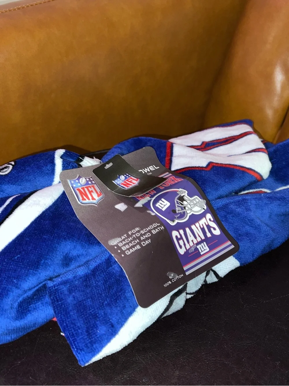 NFL New York Giants Team Logo Towel - Blue, White & Red